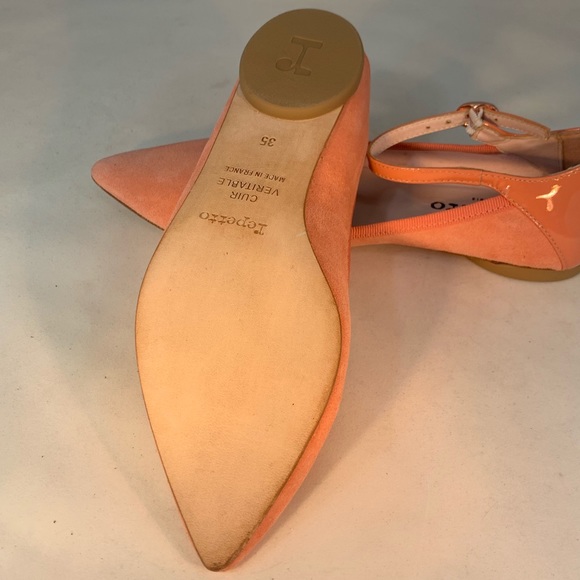 Repetto Peach Suede and Patent Leather Flats! - Picture 5 of 6